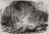 Explosion of the laboratory, at Rendsburg. Germany 1850 old antique print