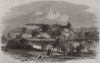 The Chateau of Augusternburg, island of Als. Denmark 1864 old antique print