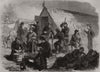 Barrack life of Danish soldiers: Sunday morning. Denmark 1864 print