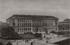 Christiansborg Castle fire Copenhagen. Danish house of parliament. Denmark 1884