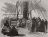 Steam ferry boat - Great Belt. Denmark 1851 old antique vintage print picture