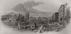 Geneva, from the Bergue. Switzerland 1846 old antique vintage print picture