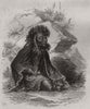 Kaffir weather doctor. South Africa 1846 old antique vintage print picture