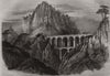 The Great Semmering Railway. The Bollerswand viaduct and tunnel. Austria 1860