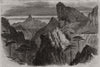 The Great Semmering Railway. The Weinzettelwand tunnel. Austria 1860 old print