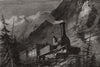 Locomotive engine w/ horizontal wheels for the Mont Cenis railway. Savoie 1868
