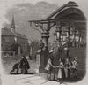 Fribourg - from the steps of the Rathaus. Switzerland 1847 old antique print
