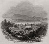 Lucerne. Switzerland 1845 old antique vintage print picture