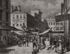 Pittsburg. A fruit market at Pittsburg. Pennsylvania 1876 old antique print