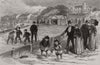 The German Empress & her children on the beach at Felixstowe, Suffolk 1891