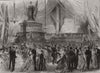 New Year's Eve ball on board H. M. S. Caledonia, at Malta 1869 old print