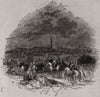 1268 - Coventry. Warwickshire. SMALL 1845 old antique vintage print picture