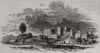 818 - Ruins of Kenilworth in the 17th century. Warwickshire. SMALL 1845 print