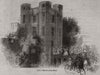 1540 - Kenilworth gate. Warwickshire 1845 old antique vintage print picture