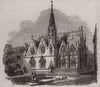 New Baptist chapel of St. Michael, Coventry. Warwickshire. SMALL 1856 print