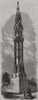 Memorial of the late Sir Joseph Paxton at Coventry. Warwickshire 1868 print
