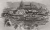 Peterborough bridge fair. Cambridgeshire 1844 old antique print picture