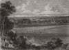 Archery fete at Crown Point, Norwich. Norfolk 1866 old antique print picture