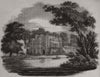 2333 - Guy's Cliffe, Warwickshire 1845 old antique vintage print picture