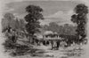 Review of Warwickshire Volunteers in Stoneleigh Park 1860 old antique print