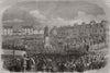 Unveiling the statue of the late Lord Eglinton at Ayr. Scotland 1865 old print