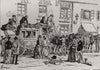 The diligence to St. Moritz. Switzerland 1888 old antique print picture