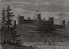 North east front of Belvoir Castle. Leicestershire 1866 old antique print