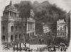 Arrival of Her Majesty at the town hall, Liverpool 1881 old antique print