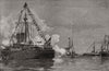 Austrian ship Kronprinz Rudolf saluting German Emperor Alberta Portsmouth 1890