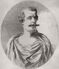 Mr. Park's bust of the Emperor of the French. Towns 1854 old antique print