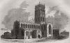 St. George's Church, Doncaster, recently destroyed by fire. Yorkshire 1853