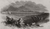London and Brighton Railway. The Great Ouse Viaduct. Sussex 1844 old print