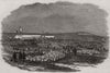 Lewes great sheep fair. Sussex 1850 old antique vintage print picture