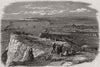 The great explosion at Seaford: Seaford Bay and Cliff. Sussex 1850 old print