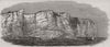 The great explosion at Seaford: The cliff, after the explosion. Sussex 1850