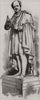 Statue of the poet Moore, at Dublin. Ireland 1857 old antique print picture