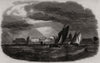 Bognor, Sussex 1857 old antique vintage print picture