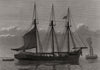 The American schooner Jefferson Borden. Mutiny 1875 old antique print picture