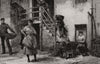 A corner in Newhaven. Scotland 1890 old antique vintage print picture