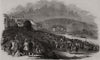 Goodwood Races: Goodwood Races-the course. Sussex 1846 old antique print