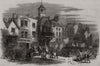 The West Surrey election. High Street, Guildford 1849 old antique print