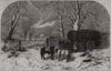 Carting faggots for Christmas: a scene at Chessington, near Epsom. London 1859