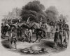 The Epsom Derby: View of the Warren. Surrey 1844 old antique print picture