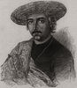 The late Dwarkanath Tagore. India 1846 old antique vintage print picture