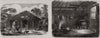 Sherbro village. Exterior of kitchen. Interior of kitchen. Sierra Leone 1856