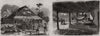 Bambooing a house. Interior of piazza. Sierra Leone 1856 old antique print