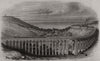The London Road viaduct across the Preston-Road, Brighton. Sussex 1846 print