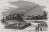 Inspection of the Second Royal Surrey Militia, at Guildford 1854 old print