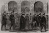 Reactionists escorted by National Guard, passing the Naples main guard 1861