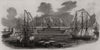 Opening of a new basin in the arsenal at Naples. Italy 1852 old antique print